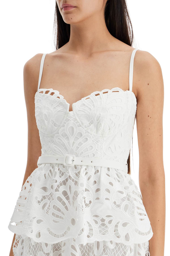 lace bustier dress with belt-3