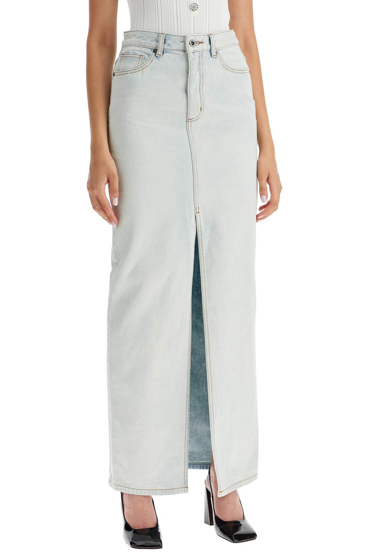 maxi denim skirt in seven-1