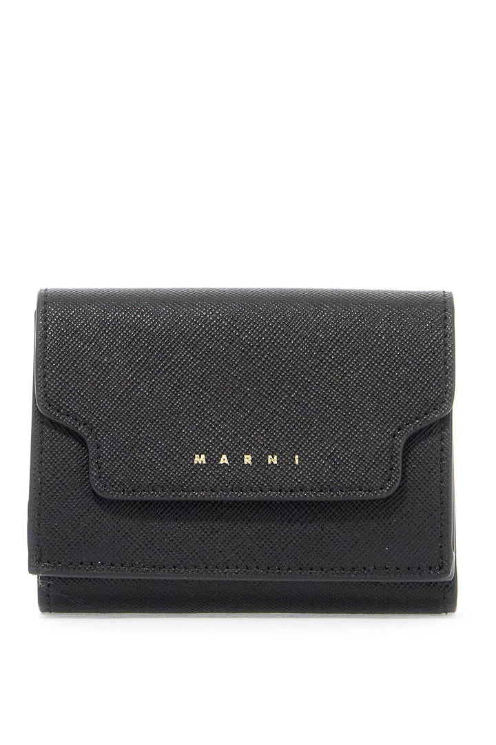 saffiano leather tri-fold wallet-0