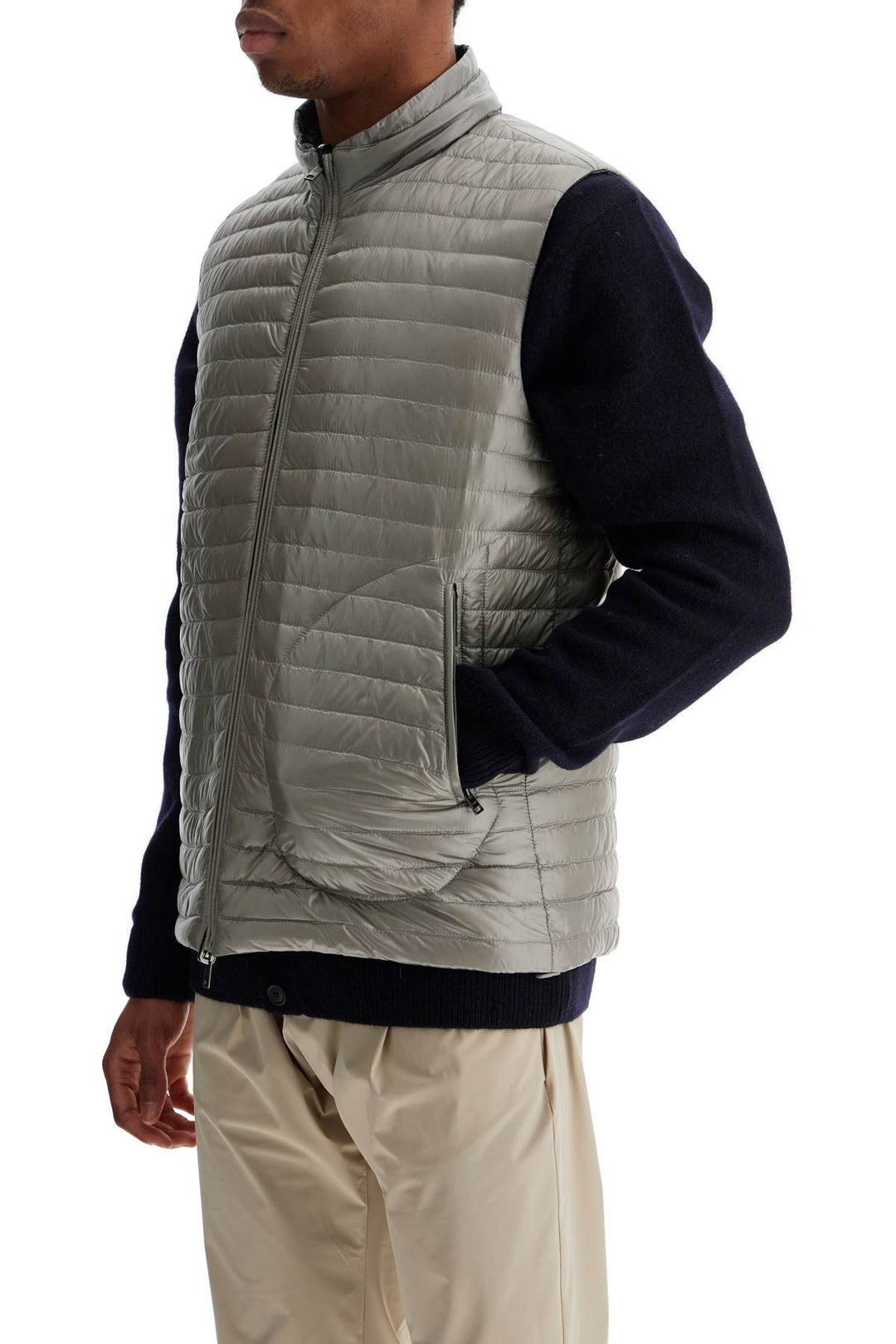 reversible black polyamide gilet-3