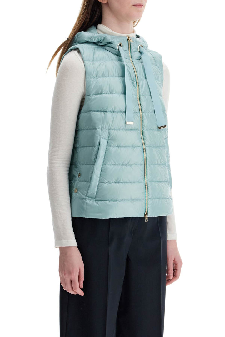 light blue quilted nylon gilet with hood-1