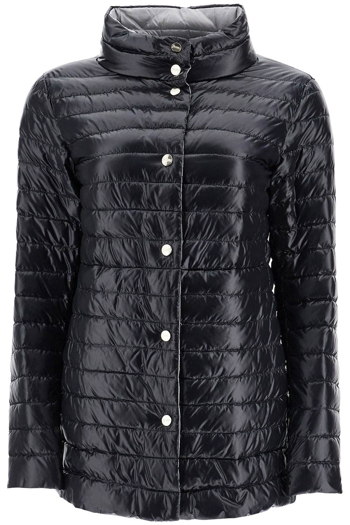 reversible a-shape down jacket black and gray-0