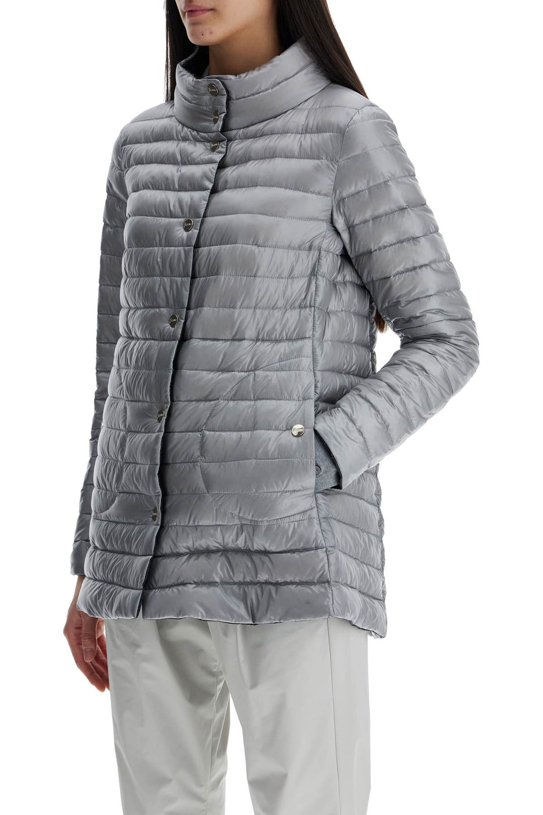 reversible a-shape down jacket black and gray-3