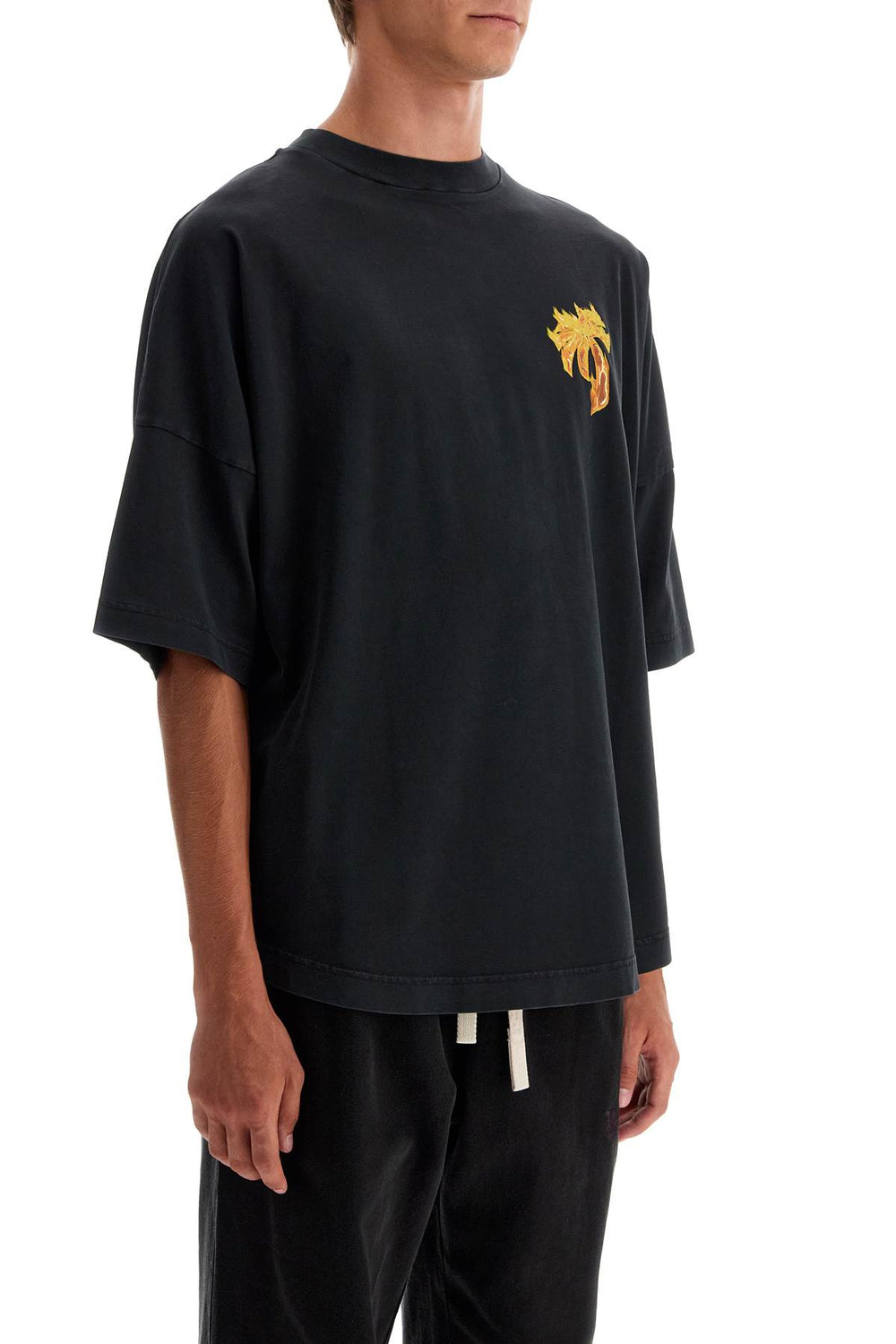 "burning palm oversized t-1