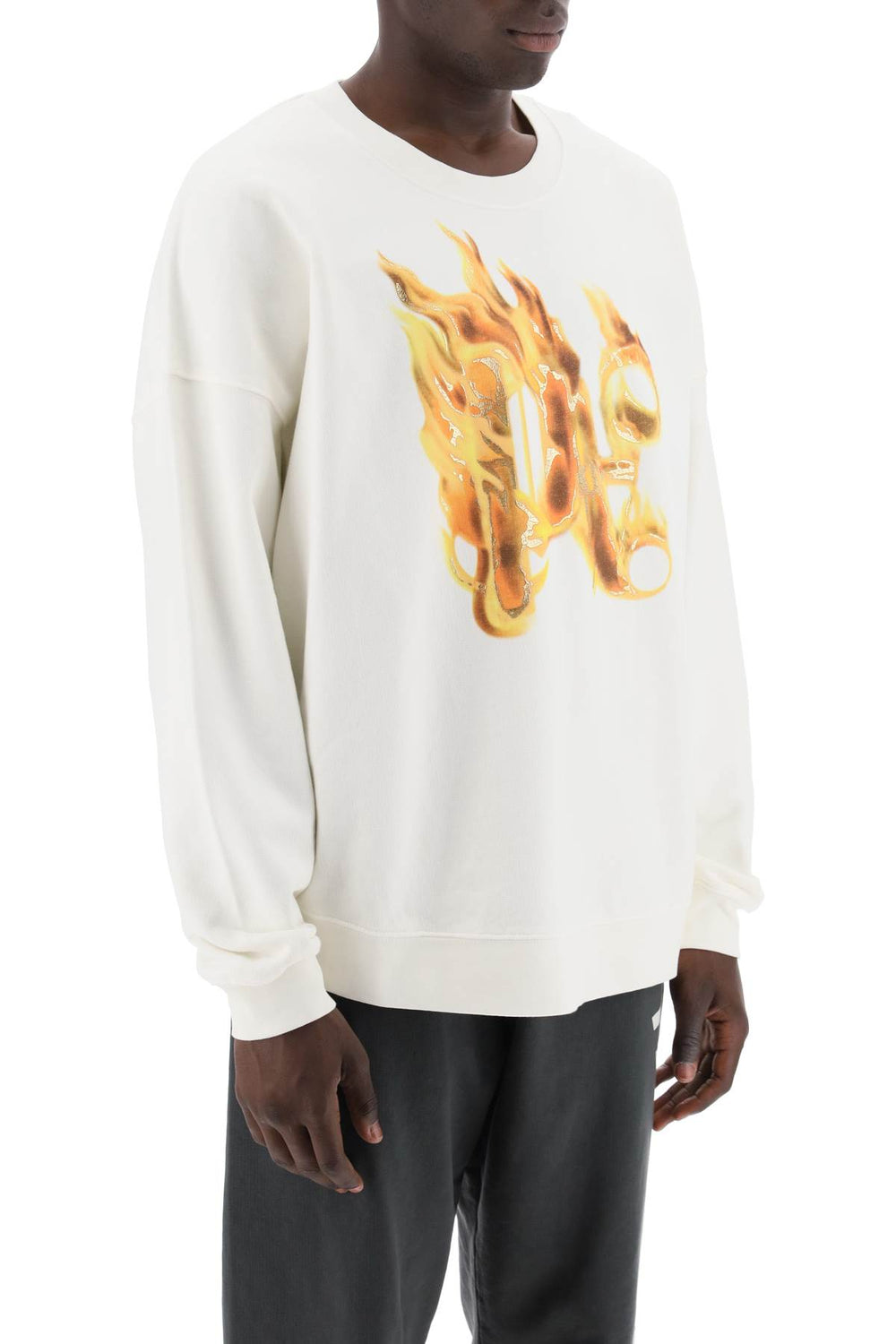 "burning monogram crewneck-1