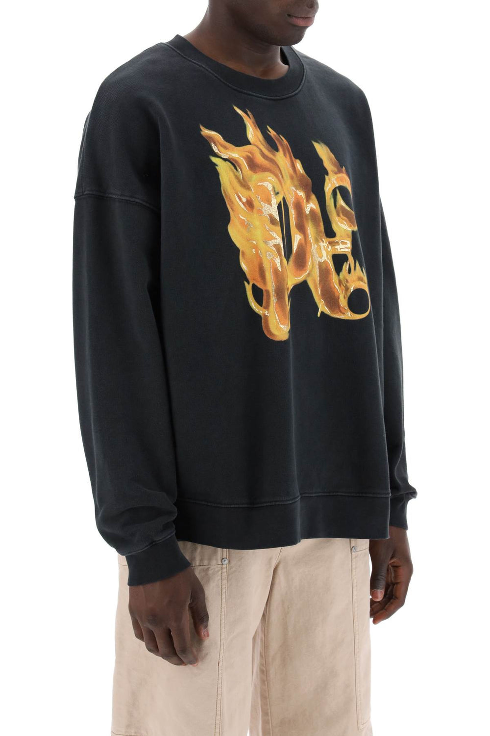 "burning monogram crewneck-1