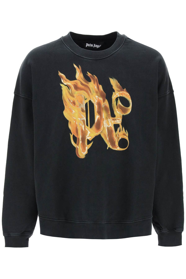 "burning monogram crewneck-0