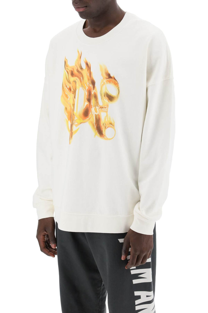 "burning monogram crewneck-3