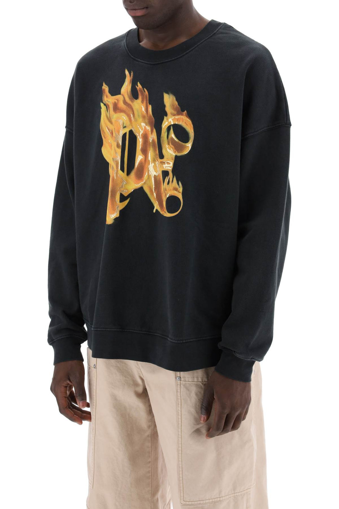 "burning monogram crewneck-3