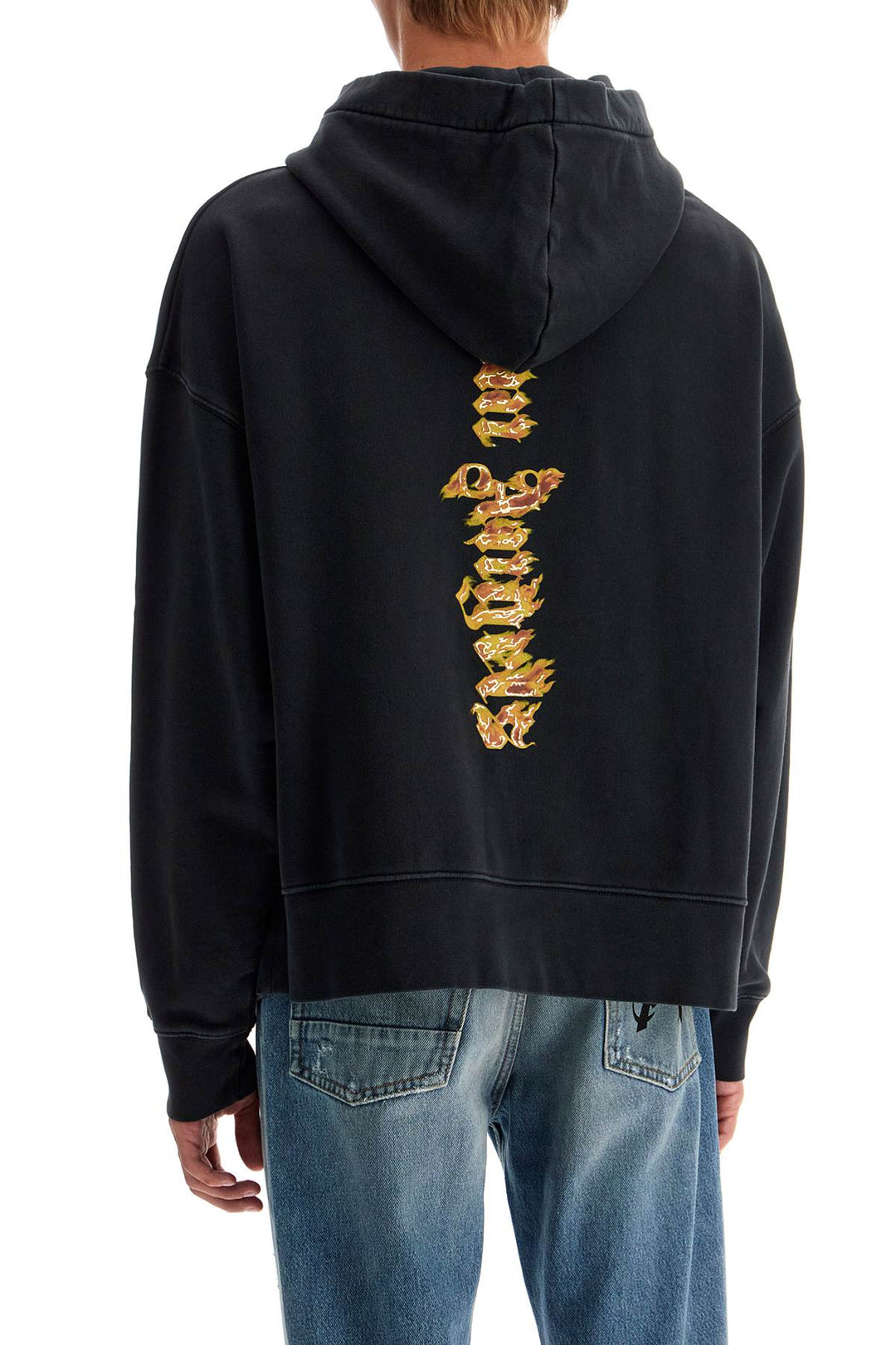 "burning palm oversized hoodie with hood"-2