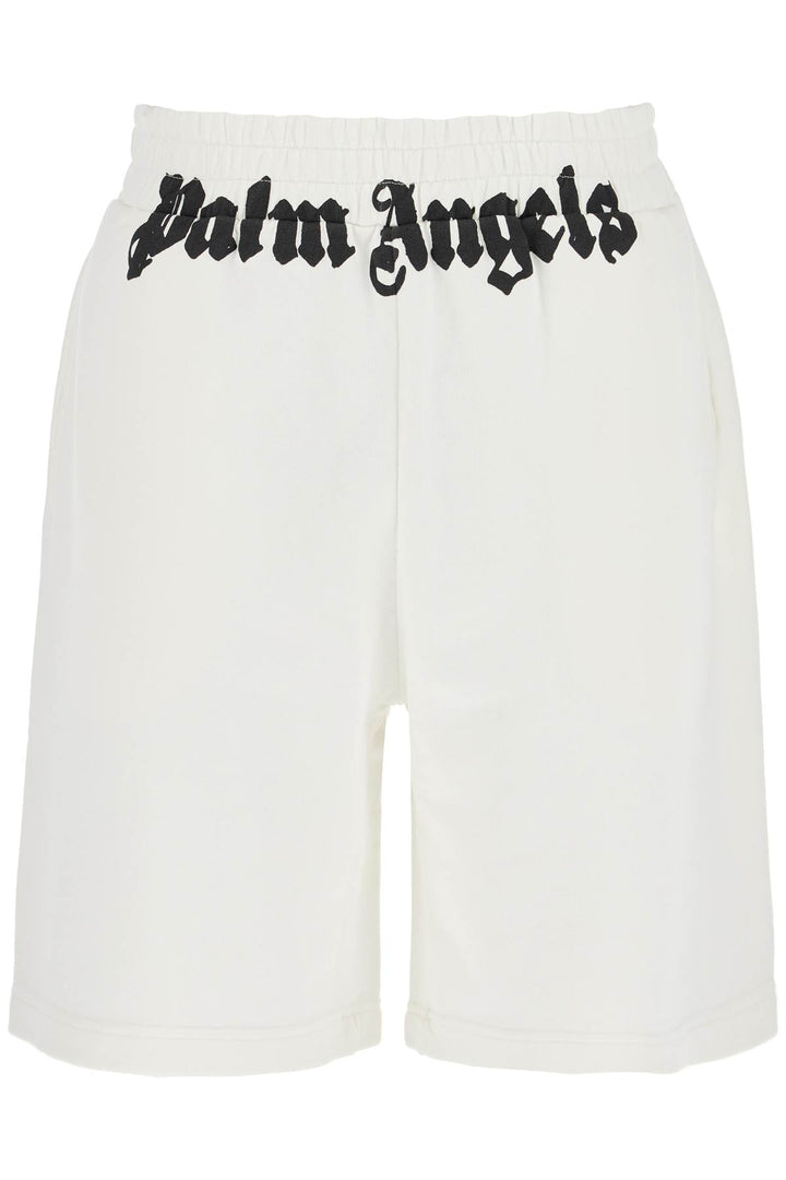 sporty bermuda shorts with logo print-0