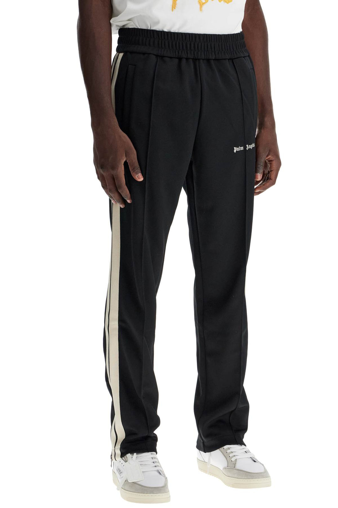 contrast band joggers with track in-1