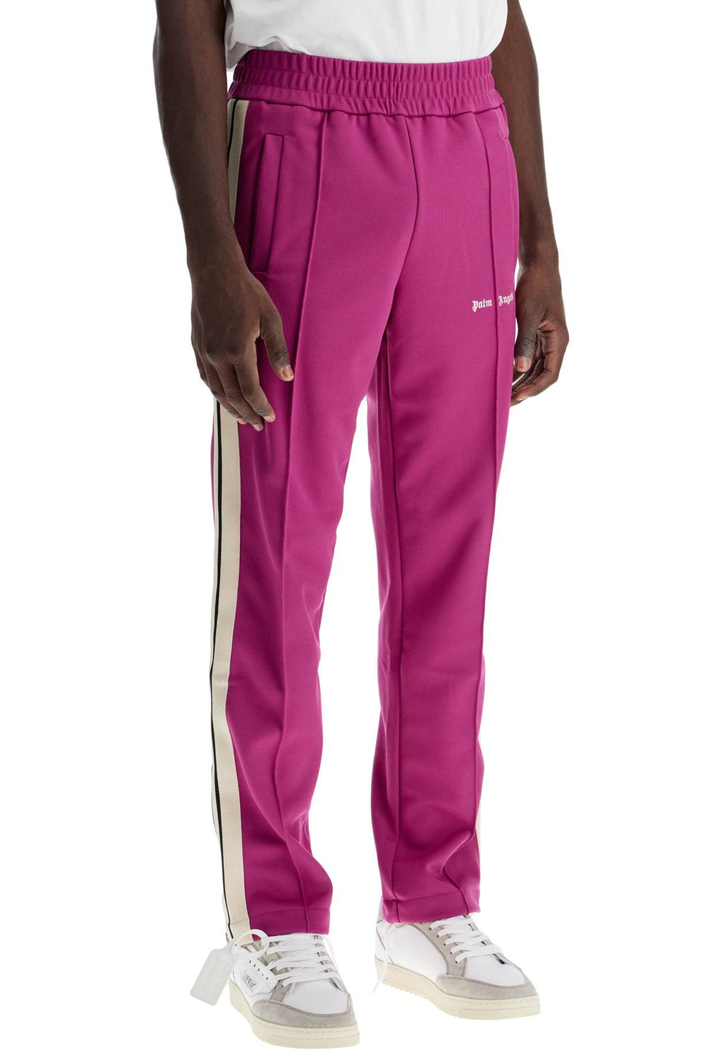 contrast band joggers with track in-1