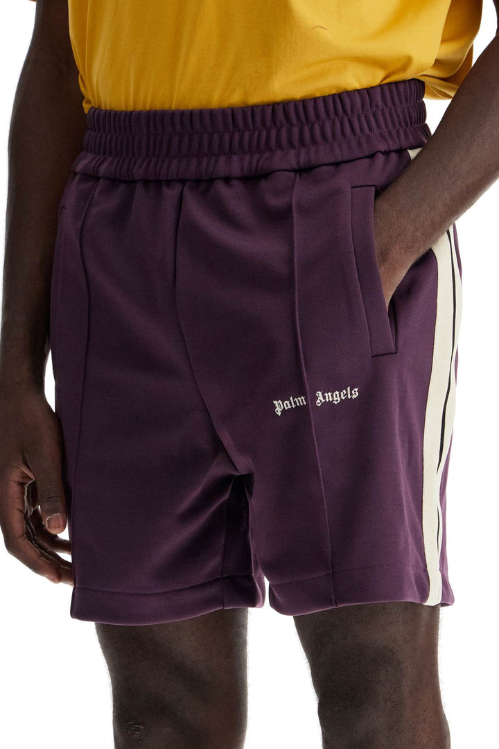 "contrast band track bermuda shorts with-3