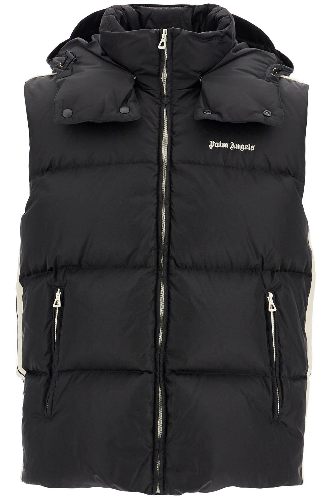 sleeveless down jacket with contrasting-0