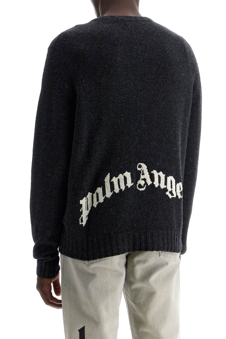 curved logo pullover sweater-2