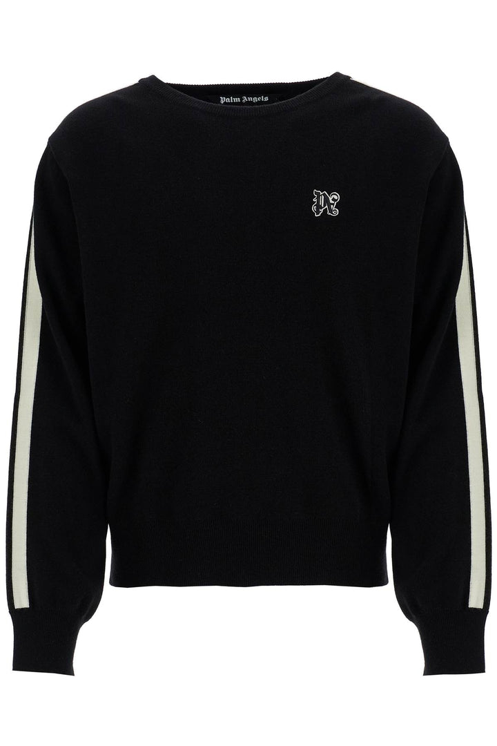 track band pullover sweater with-0