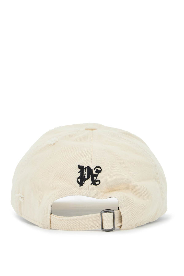 distressed baseball cap with logo-2