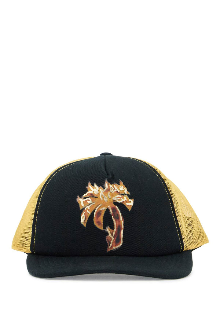 "burning palm trucker hat-0