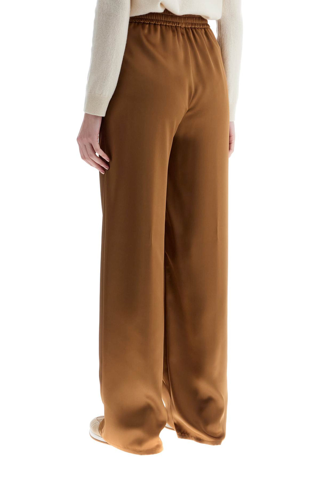 wide leg camel polyester pants-2