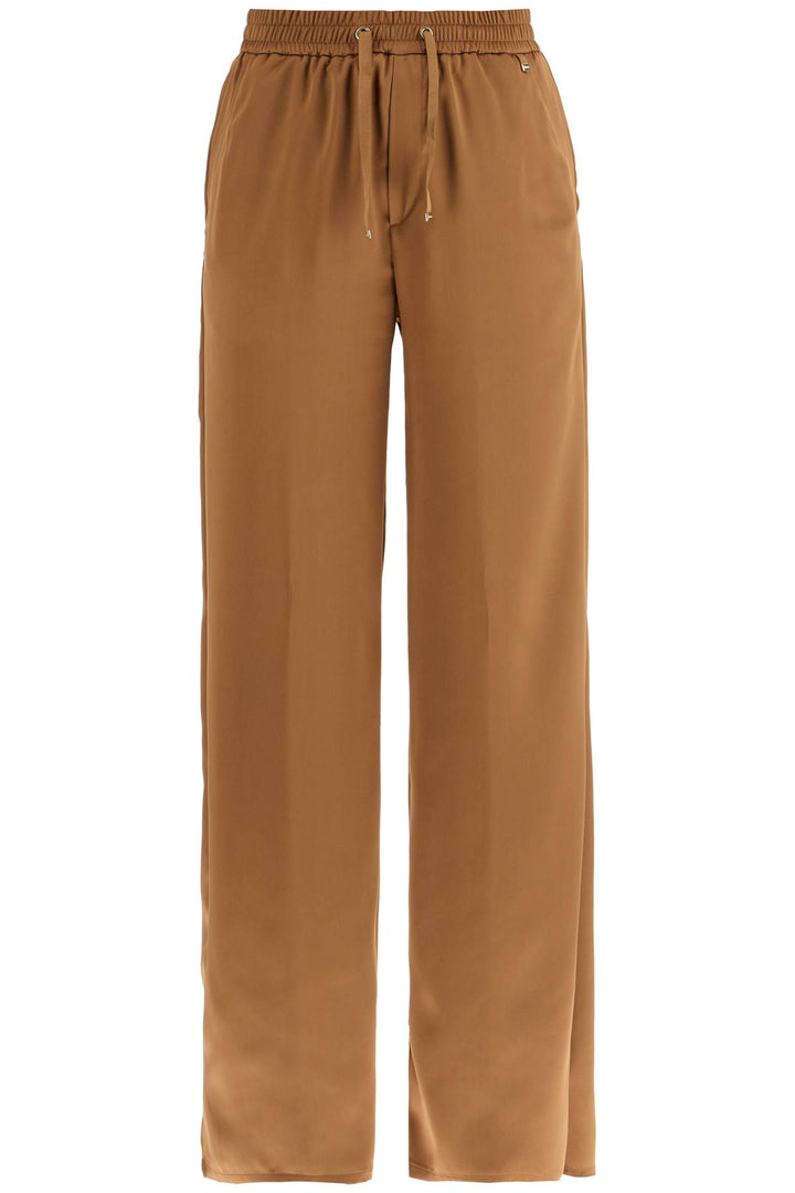 wide leg camel polyester pants-0