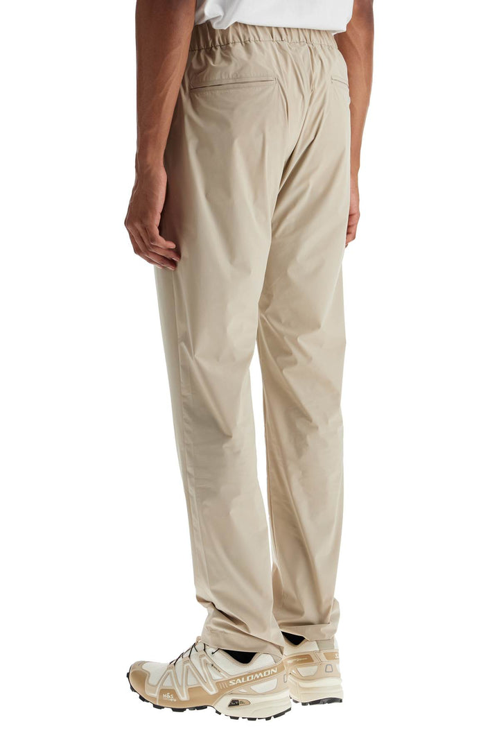 beige nylon straight pants-2