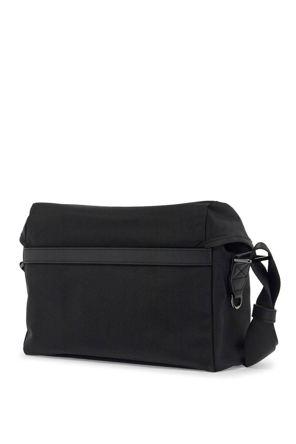 black shoulder bag in polyamide with spacious compartment-1