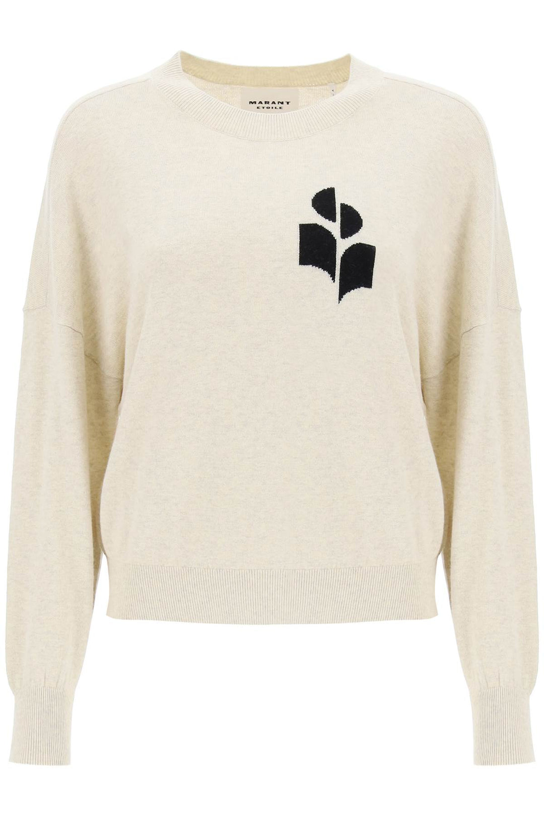 marisans sweater with logo intarsia-0