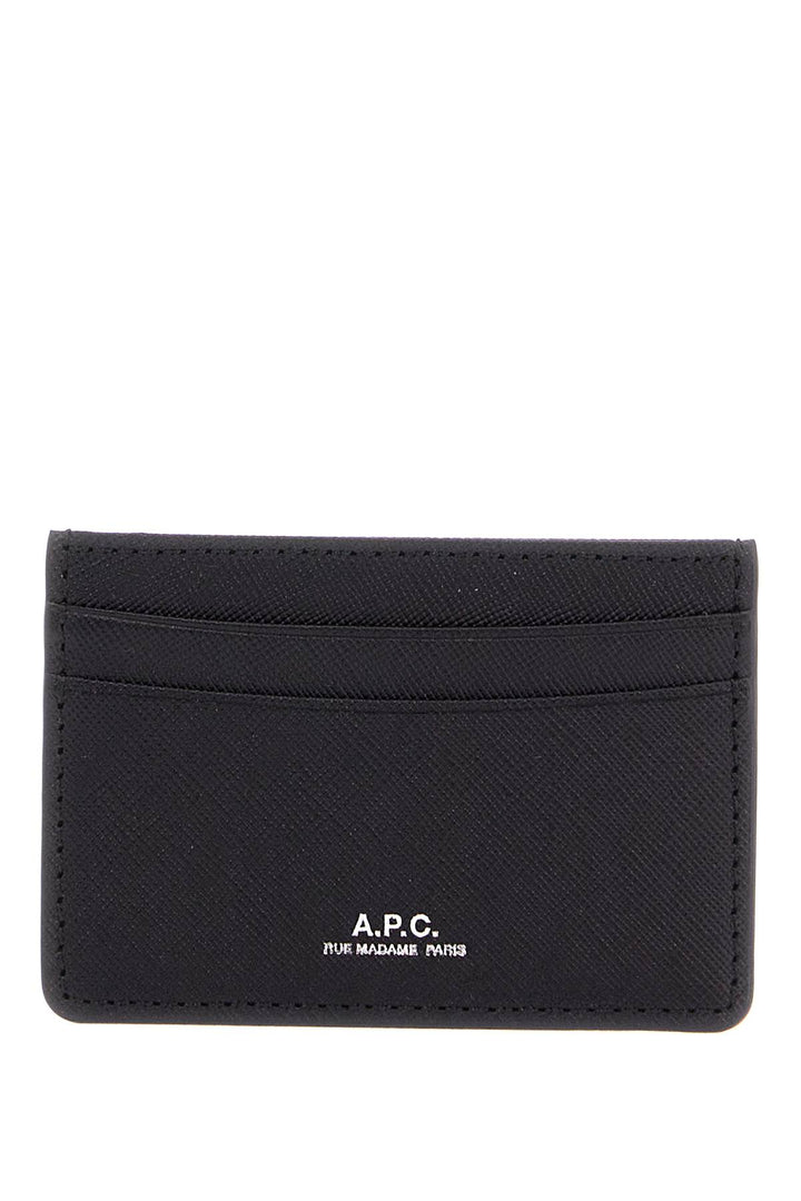 minimalist black calfskin credit card holder-0