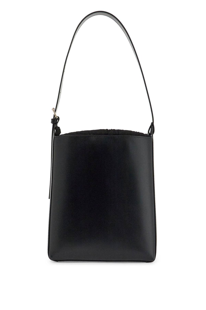 minimalist black leather crossbody bag with adjustable strap-0