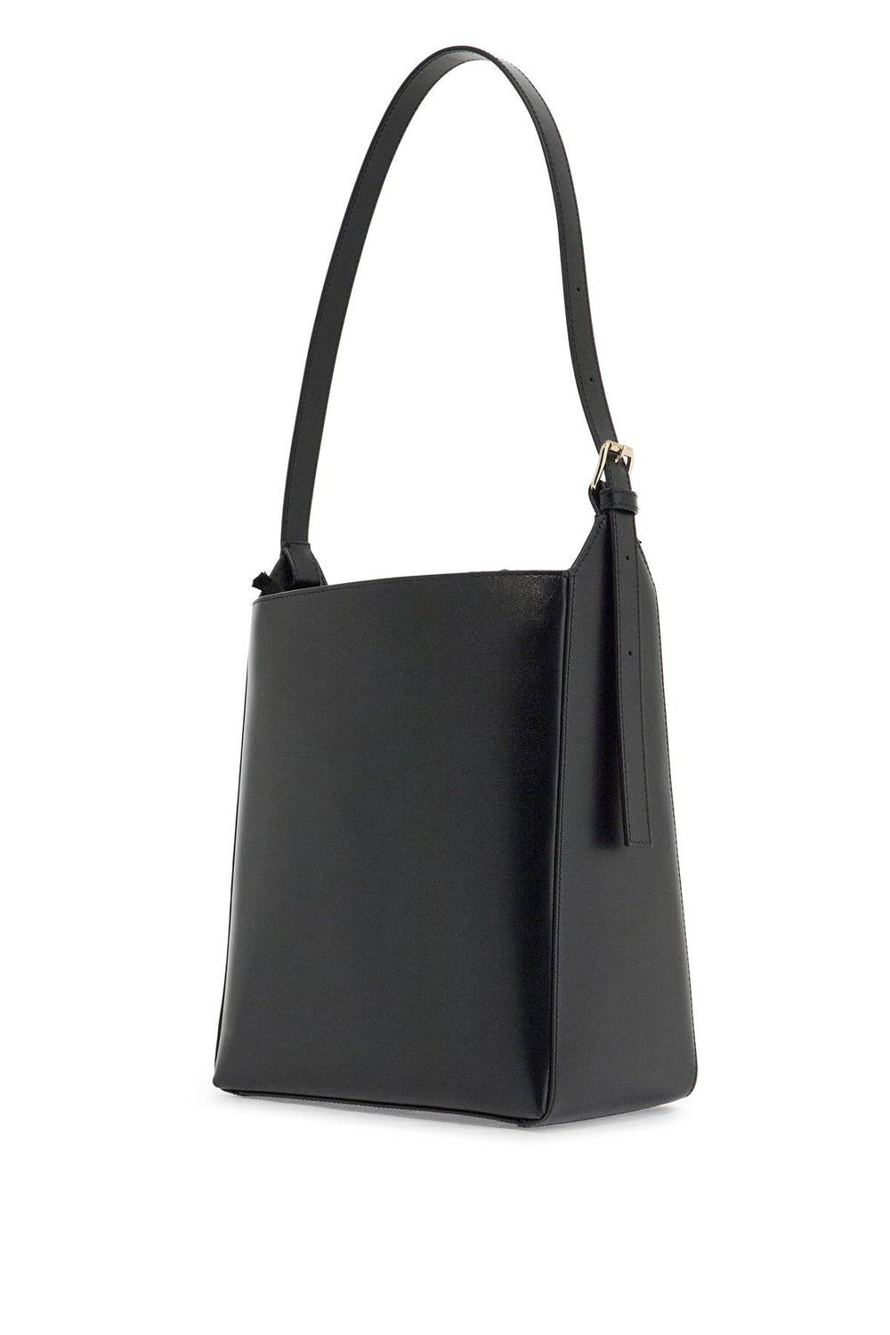 minimalist black leather crossbody bag with adjustable strap-1