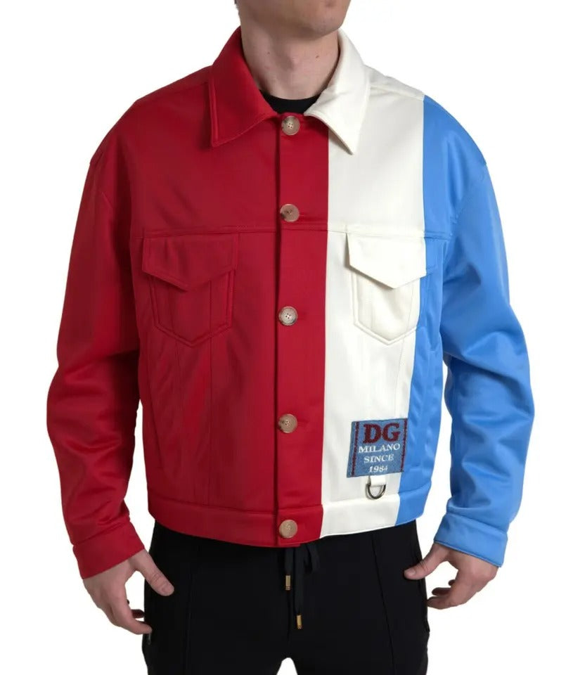 Multicolor Polyester Collar Short Jacket