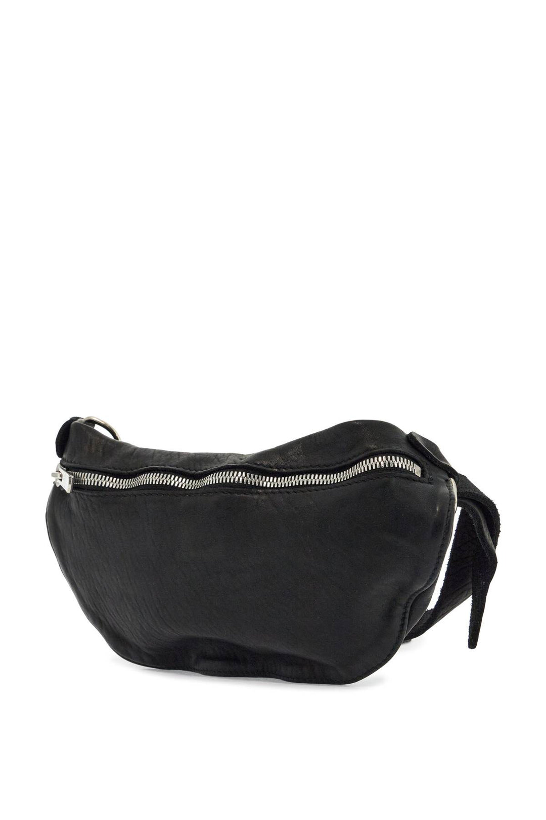 small black horse leather bag with adjustable shoulder strap-2