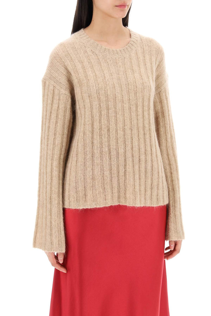 ribbed knit pullover sweater-1