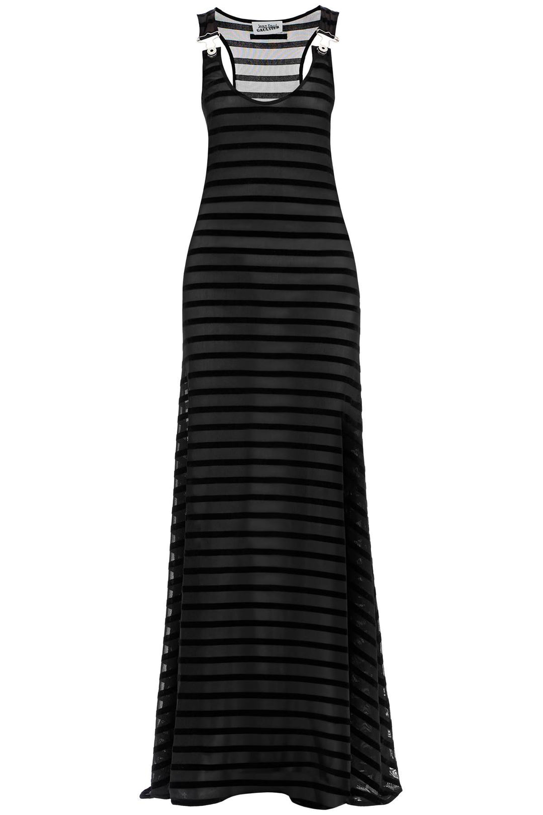 long marinière dress with overall detail-0