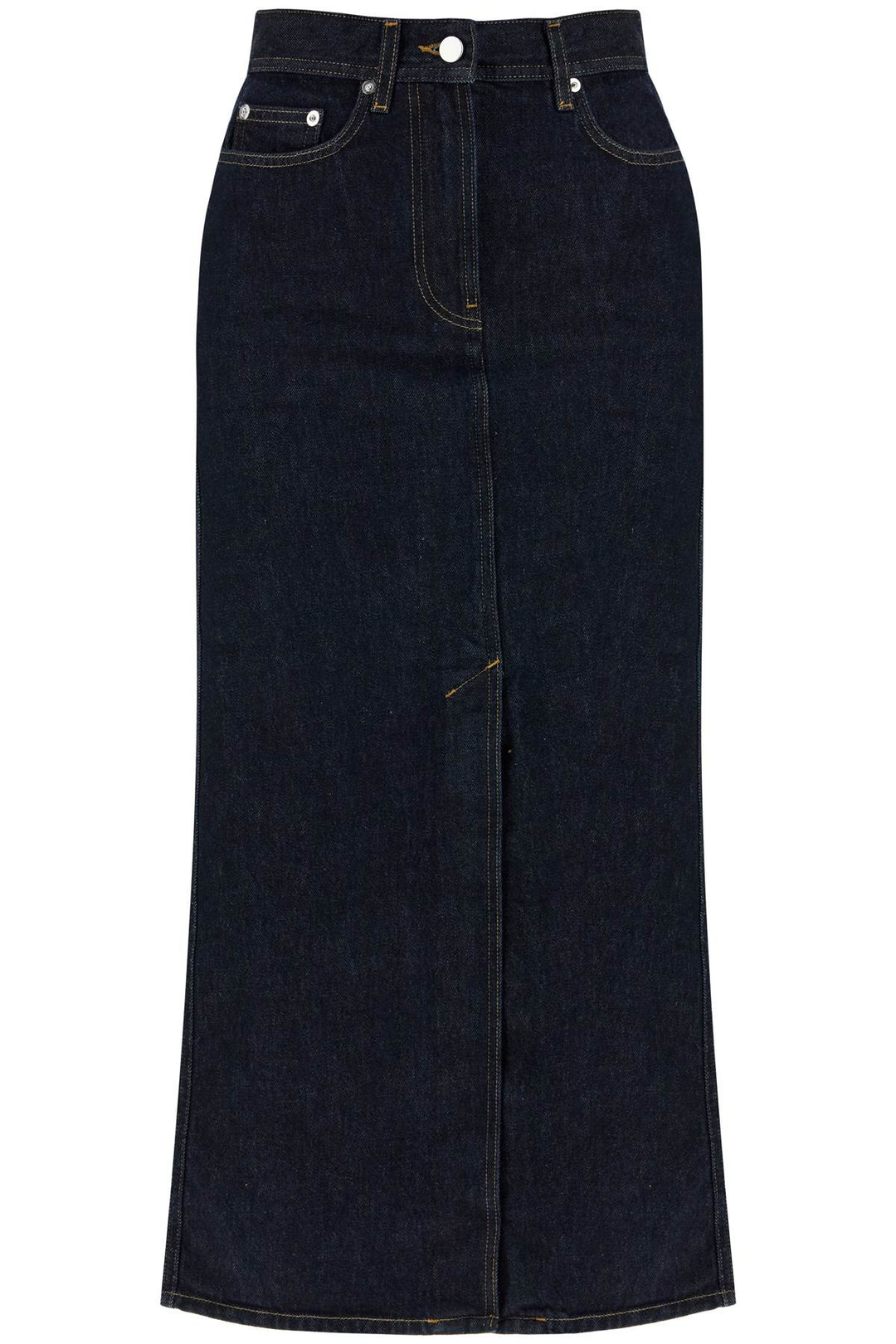 "organic denim midi skirt rona-0