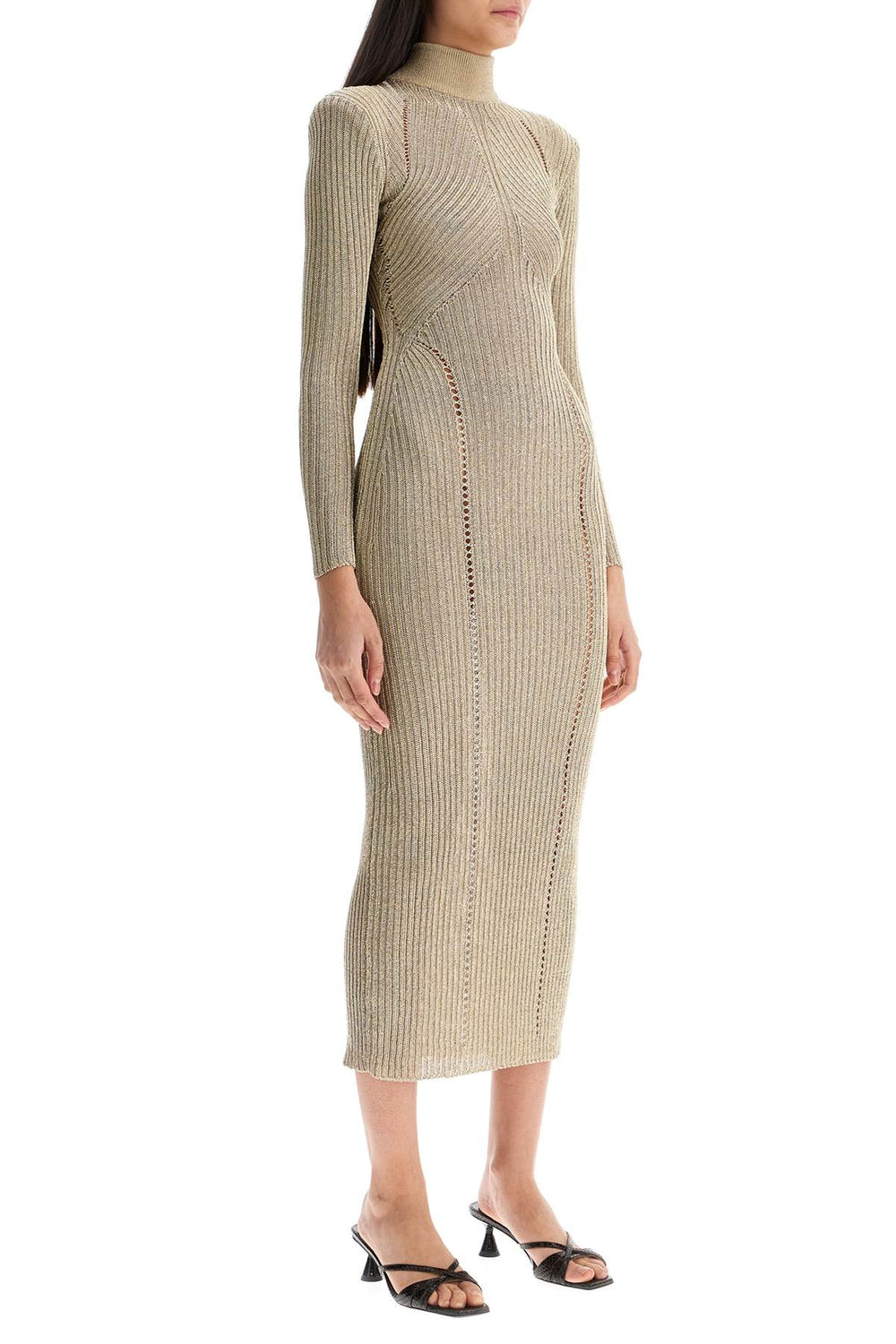 maxi lurex knit dress in-1