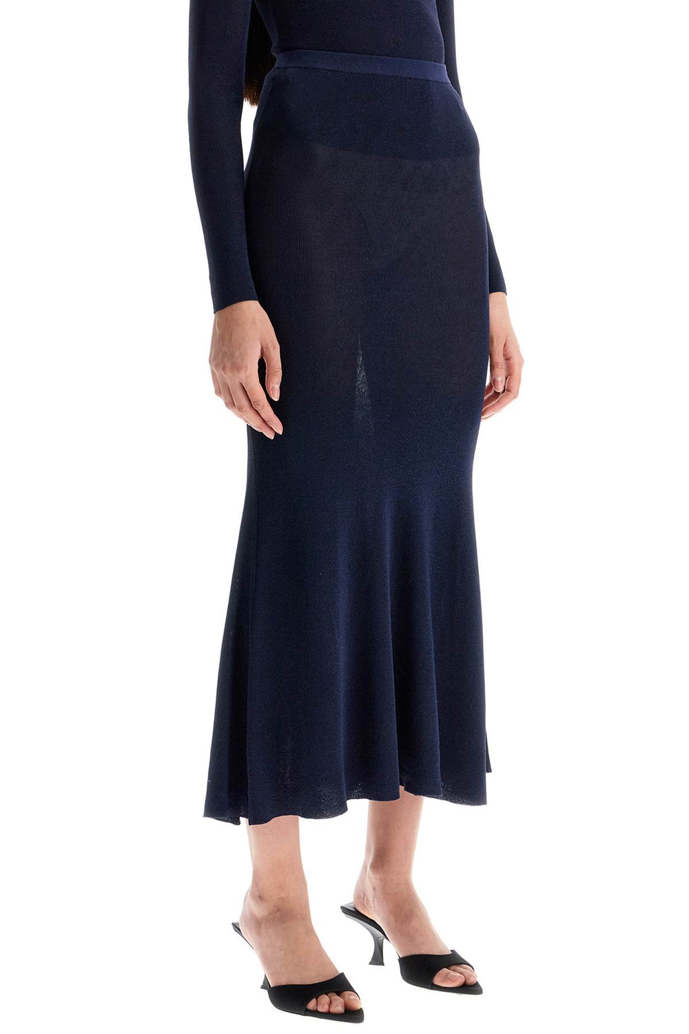 long lurex knit skirt-1