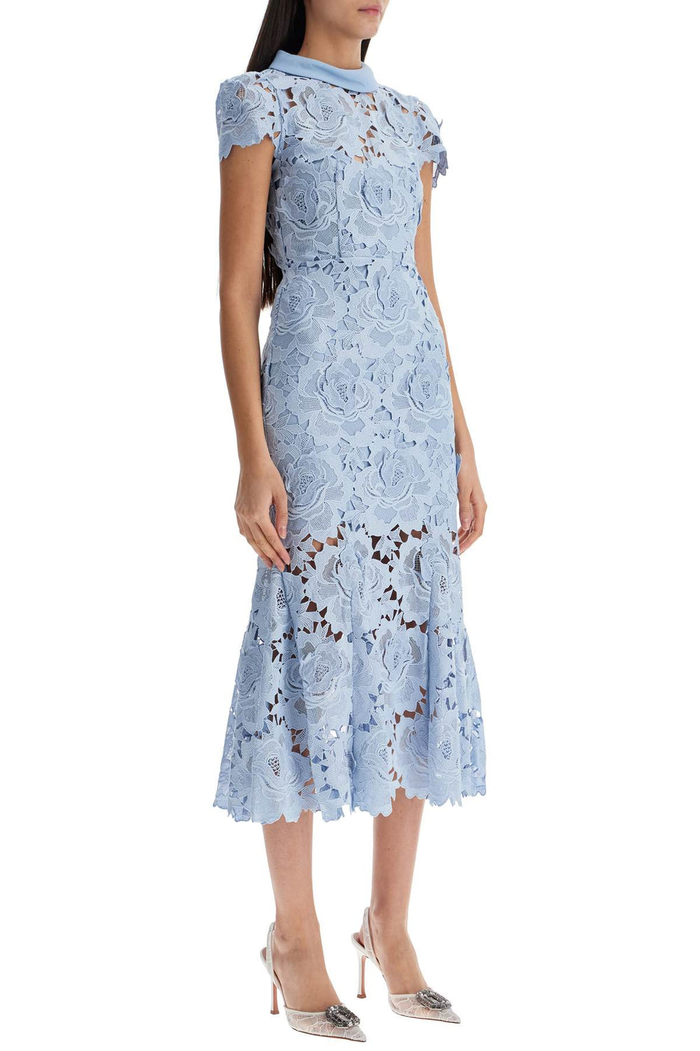 floral lace midi dress with eight-1