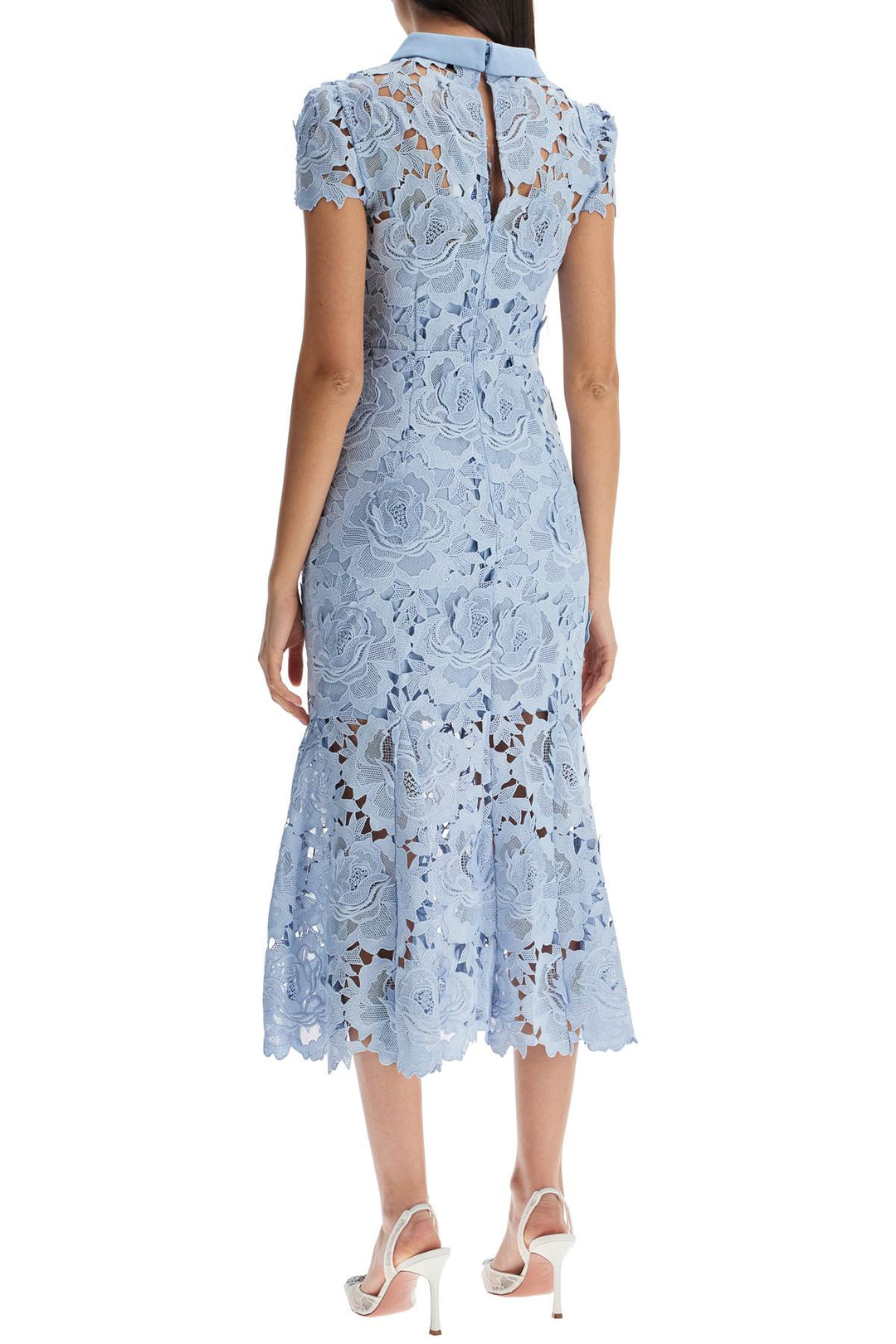 floral lace midi dress with eight-2