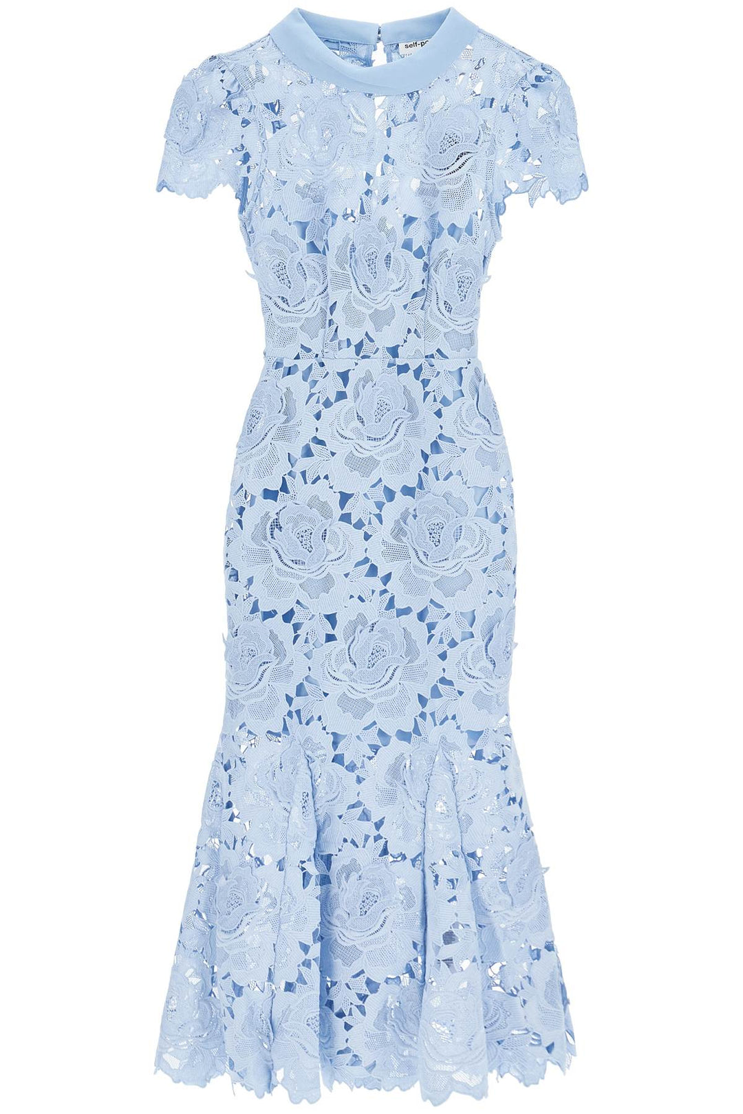 floral lace midi dress with eight-0