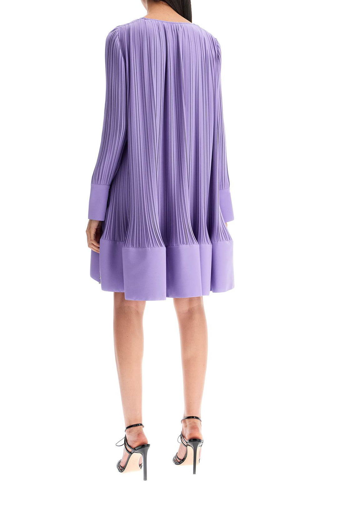 short pleated dress with ruffles-2