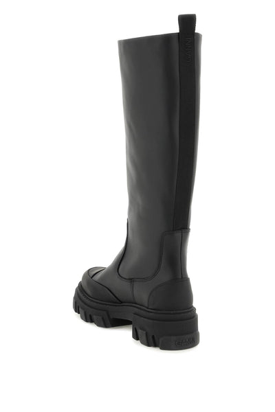 tubular leather boots-2