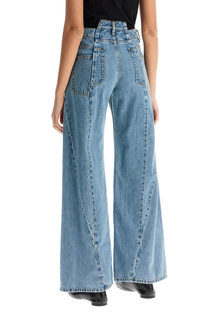 loose cut-out waist jeans with-2