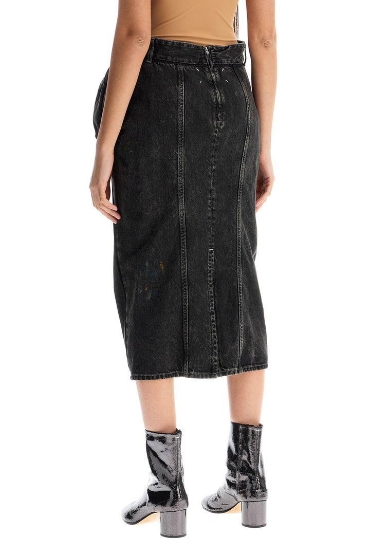 denim skirt with pleats-2