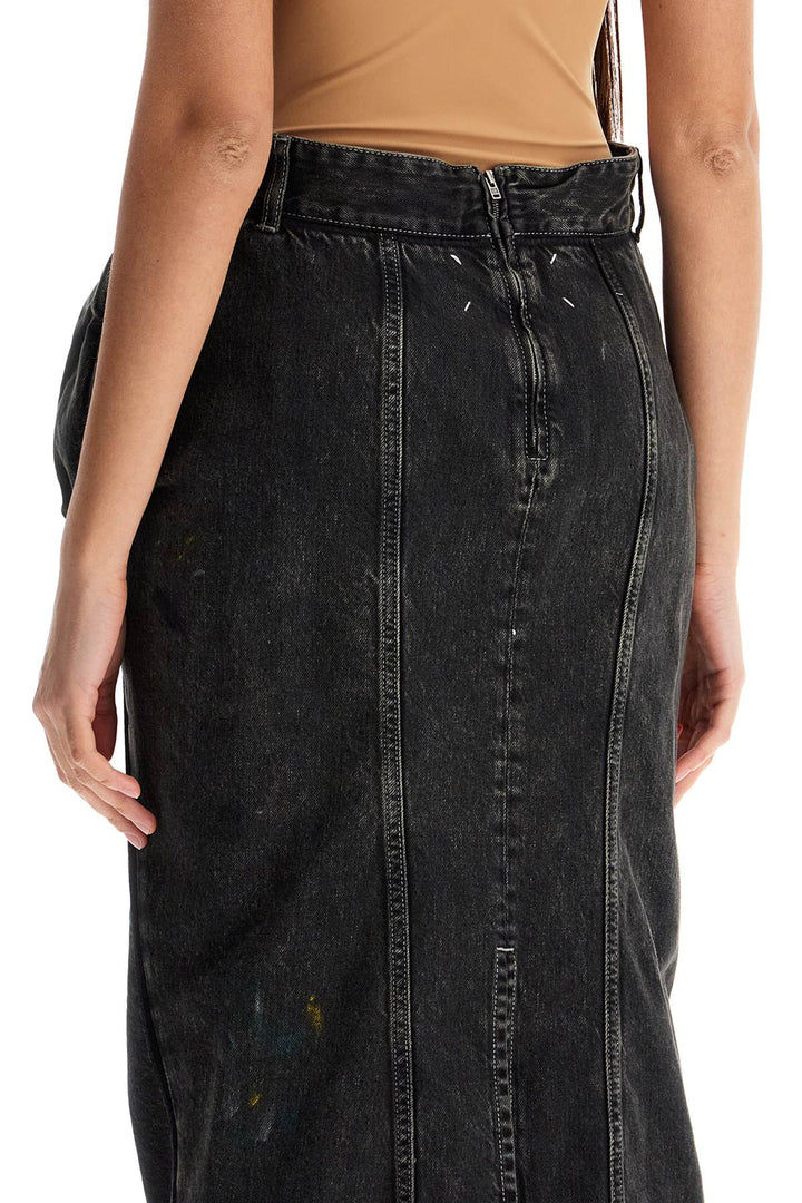 denim skirt with pleats-3