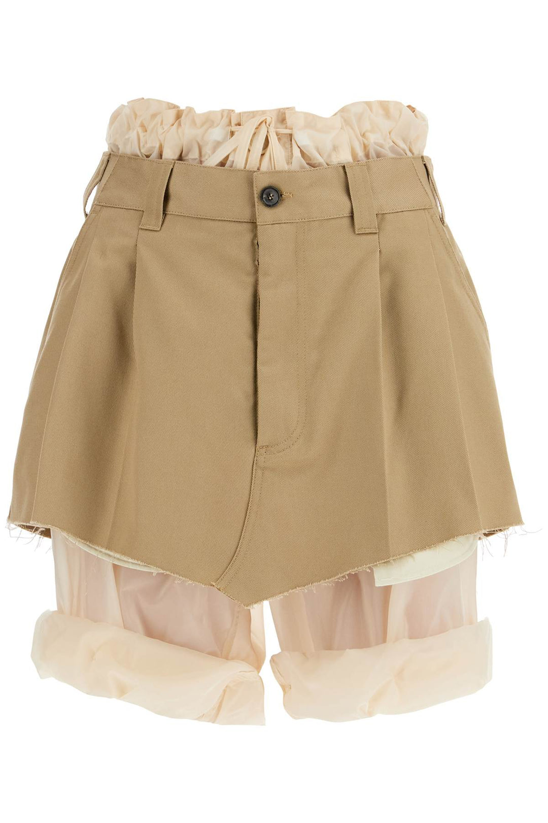 layered effect mini skirt-p-0