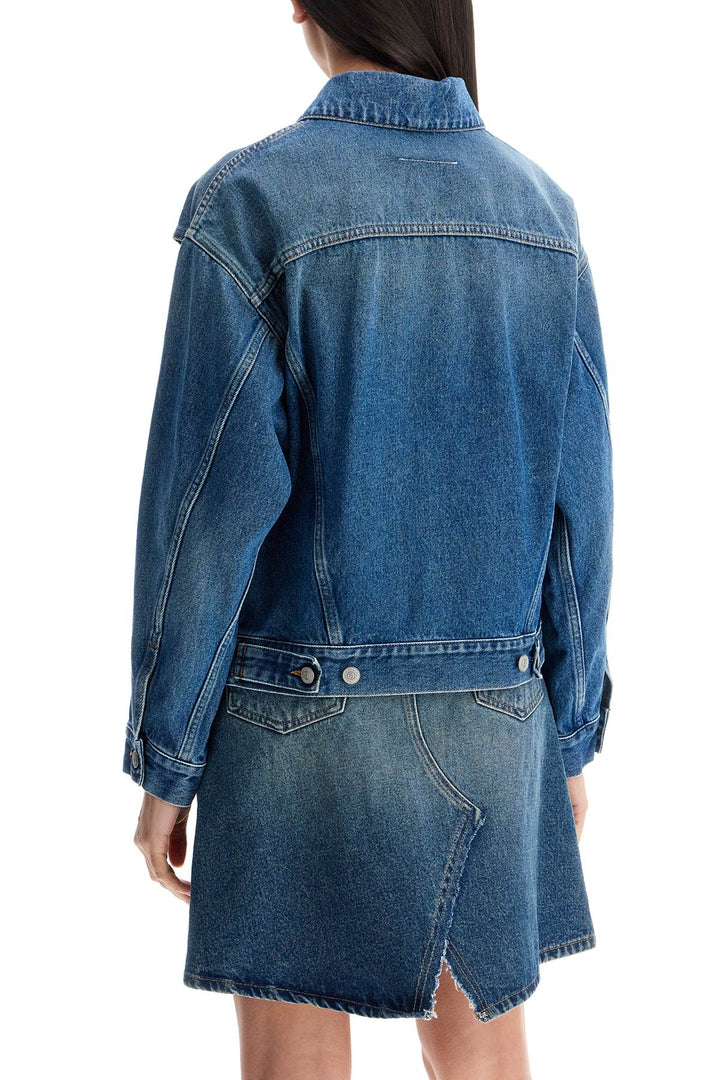 denim jacket with slits-2