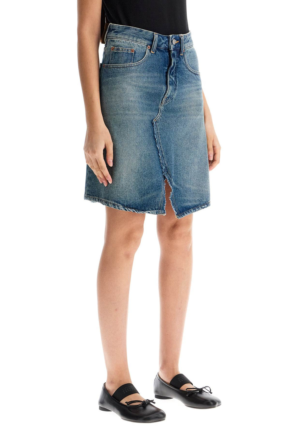 denim mini skirt-1