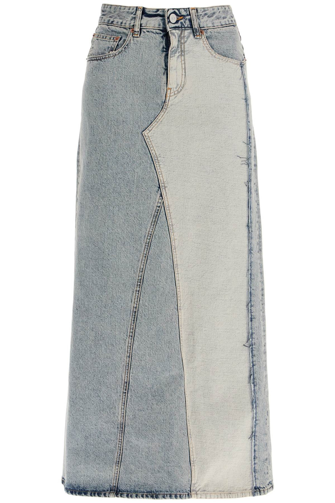 maxi denim skirt in seven-0